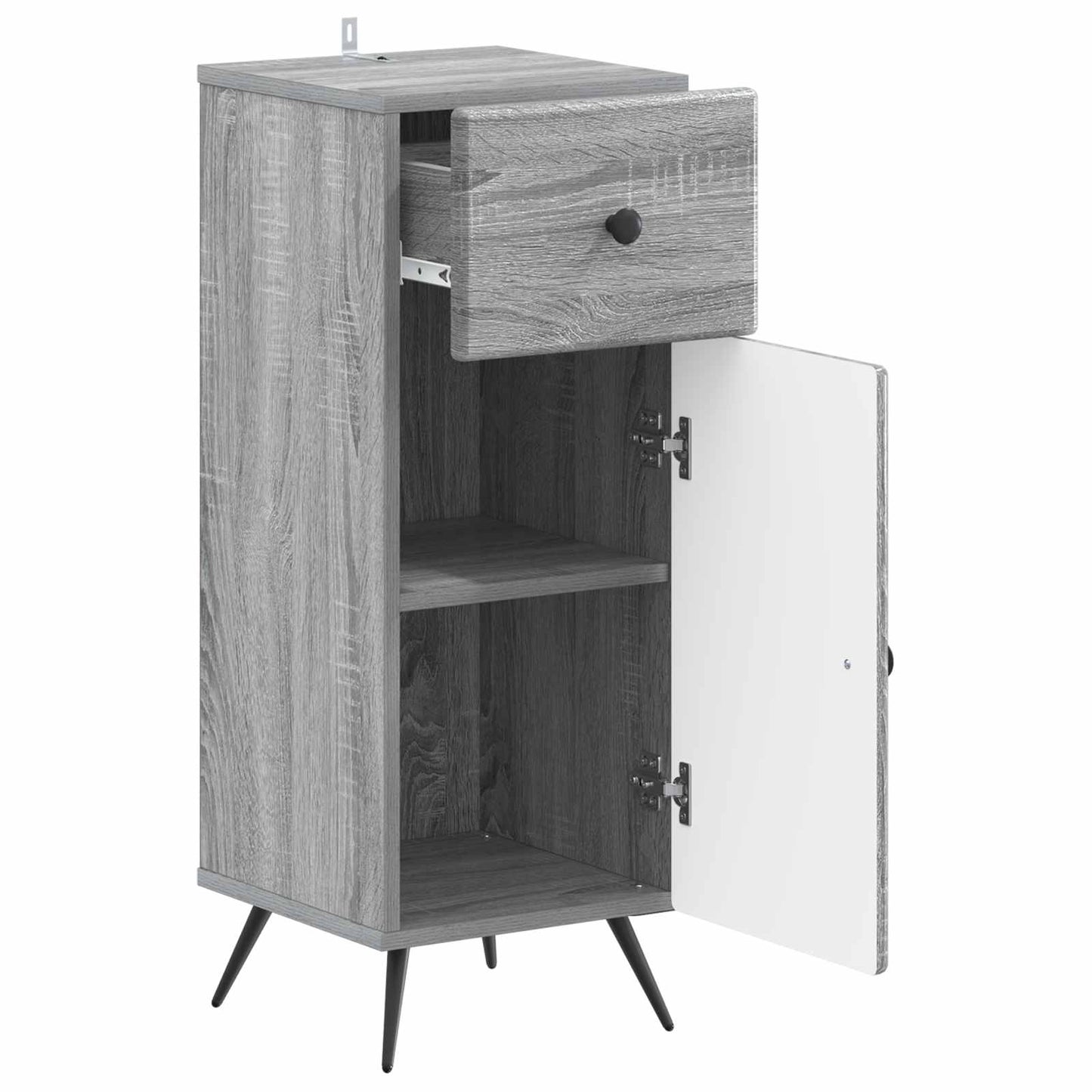vidaXL Bathroom Storage Cainet BREDA Grey Sonoma 30 x 31 x 80 cm