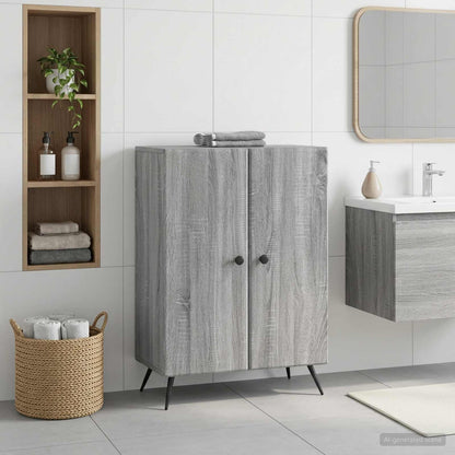vidaXL Bathroom Storage Cainet BREDA Grey Sonoma 59.5 x 31 x 80 cm