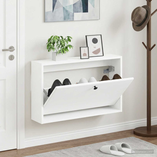 vidaXL Wall-Mounted Shoe Cabinet BREDA 71 x 17 x 43 cm Engineered Wood