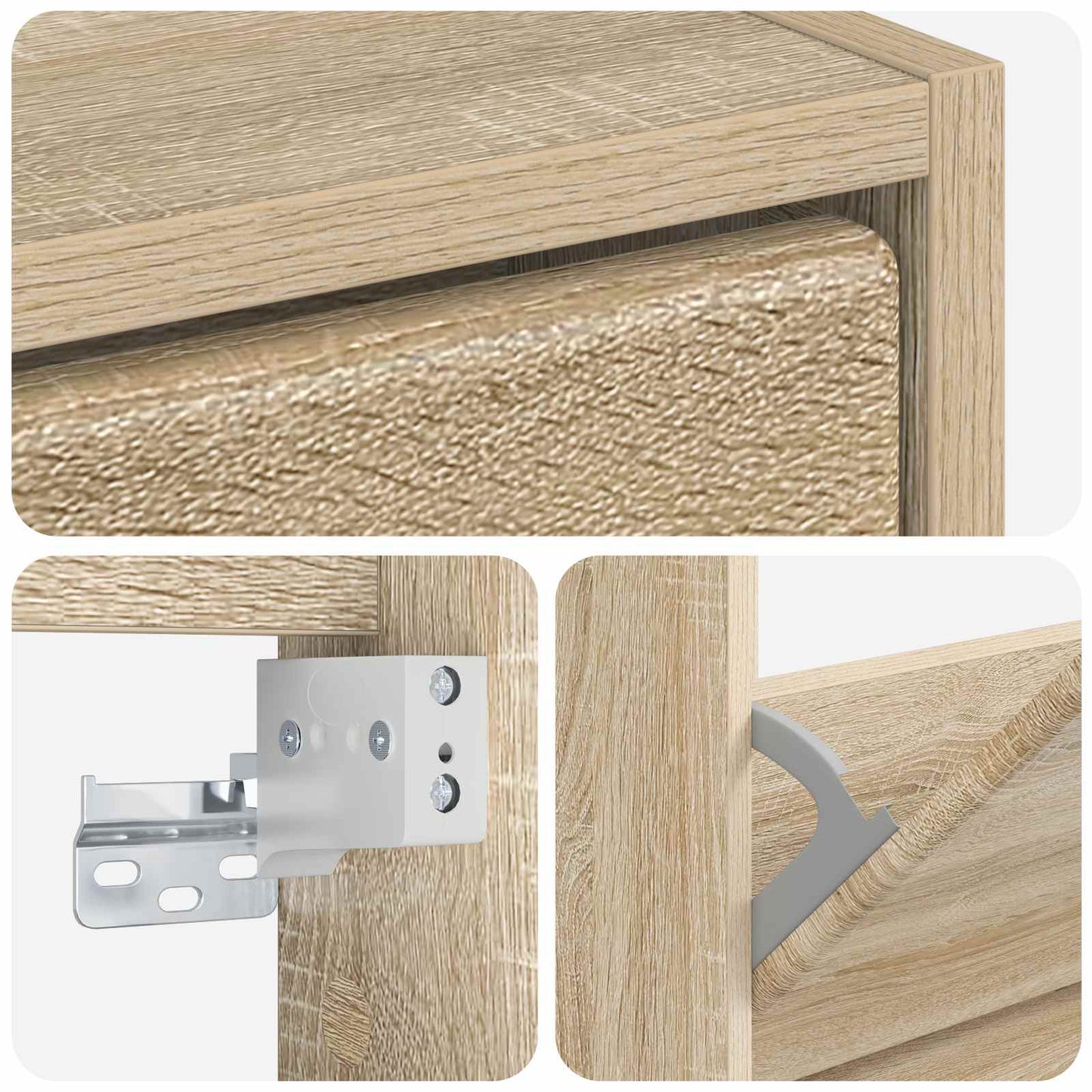 vidaXL Wall-Mounted Shoe Cabinet BREDA 71 x 17 x 43 cm Engineered Wood