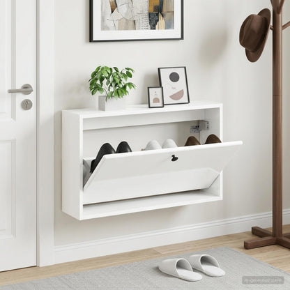 vidaXL Wall-Mounted Shoe Cabinet BREDA 71 x 17 x 43 cm Engineered Wood