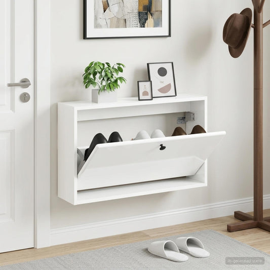vidaXL Wall-Mounted Shoe Cabinet BREDA 71 x 17 x 43 cm Engineered Wood