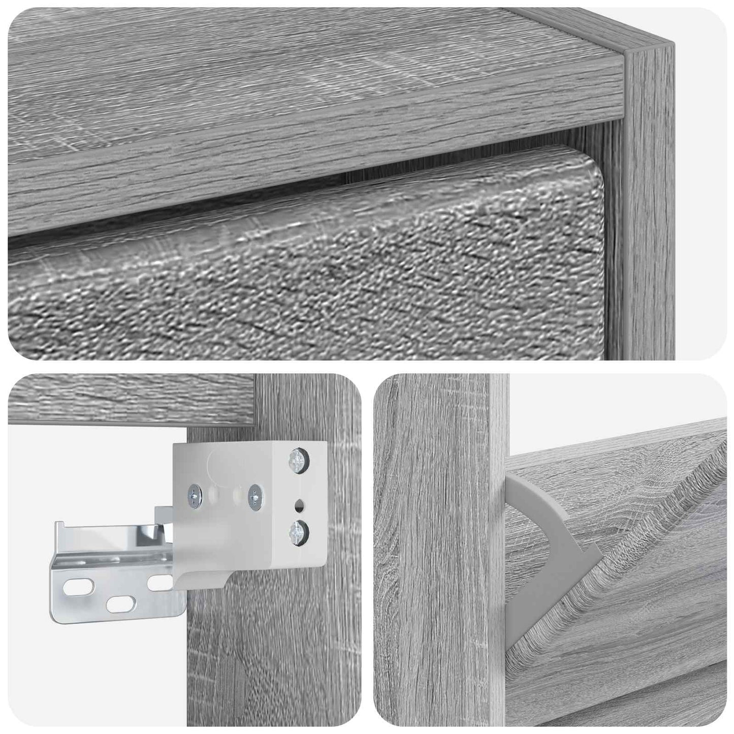 vidaXL Wall-Mounted Shoe Cabinet BREDA 71 x 17 x 43 cm Engineered Wood