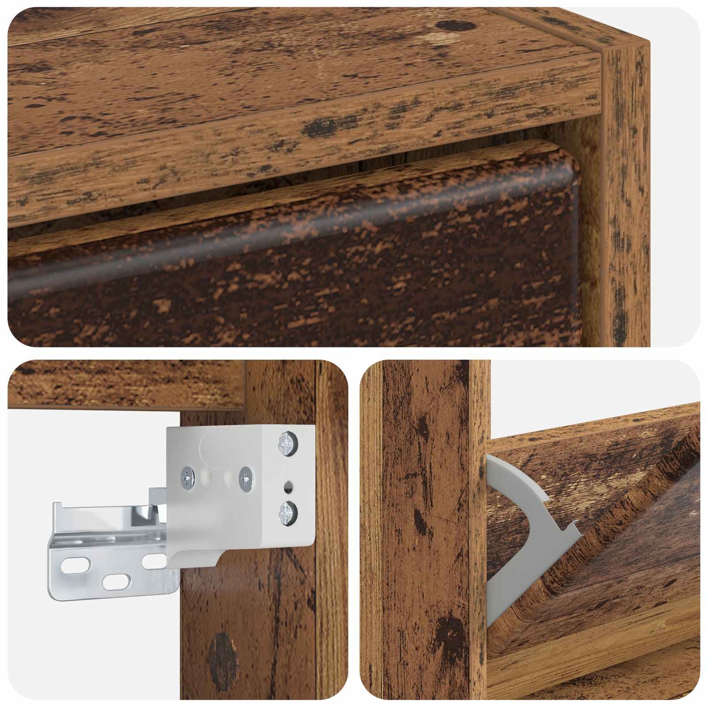 vidaXL Wall-Mounted Shoe Cabinet BREDA 71 x 17 x 43 cm Engineered Wood