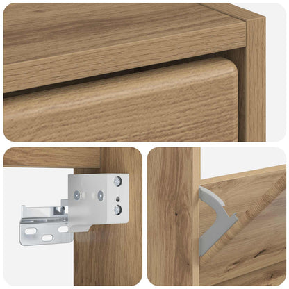 vidaXL Wall-Mounted Shoe Cabinet BREDA 71 x 17 x 43 cm Engineered Wood