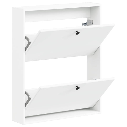 vidaXL Wall-Mounted Shoe Cabinet BREDA 71 x 17 x 86 cm Engineered Wood