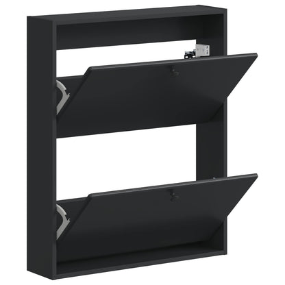 vidaXL Wall-Mounted Shoe Cabinet BREDA 71 x 17 x 86 cm Engineered Wood
