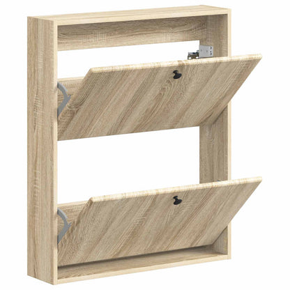 vidaXL Wall-Mounted Shoe Cabinet BREDA 71 x 17 x 86 cm Engineered Wood