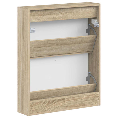 vidaXL Wall-Mounted Shoe Cabinet BREDA 71 x 17 x 86 cm Engineered Wood