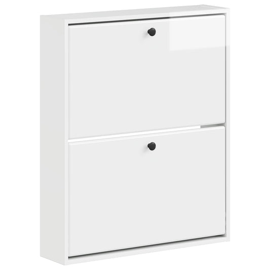 vidaXL Wall-Mounted Shoe Cabinet BREDA 71 x 17 x 86 cm Engineered Wood