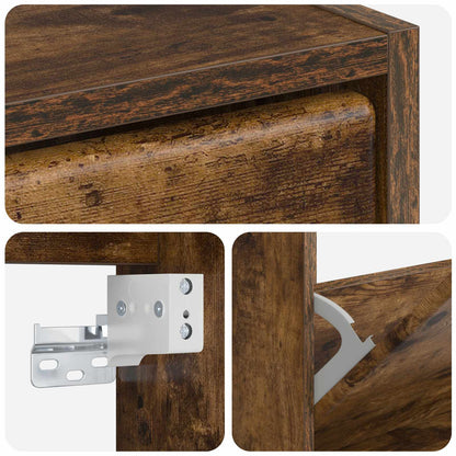 vidaXL Wall-Mounted Shoe Cabinet BREDA 71 x 17 x 86 cm Engineered Wood