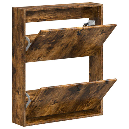 vidaXL Wall-Mounted Shoe Cabinet BREDA 71 x 17 x 86 cm Engineered Wood