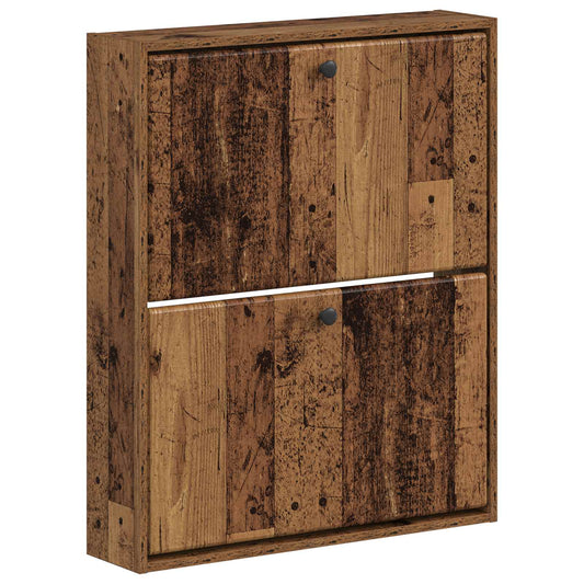 vidaXL Wall-Mounted Shoe Cabinet BREDA 71 x 17 x 86 cm Engineered Wood