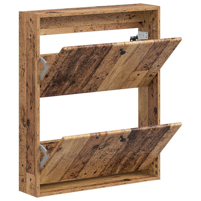 vidaXL Wall-Mounted Shoe Cabinet BREDA 71 x 17 x 86 cm Engineered Wood