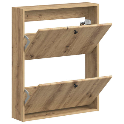 vidaXL Wall-Mounted Shoe Cabinet BREDA 71 x 17 x 86 cm Engineered Wood