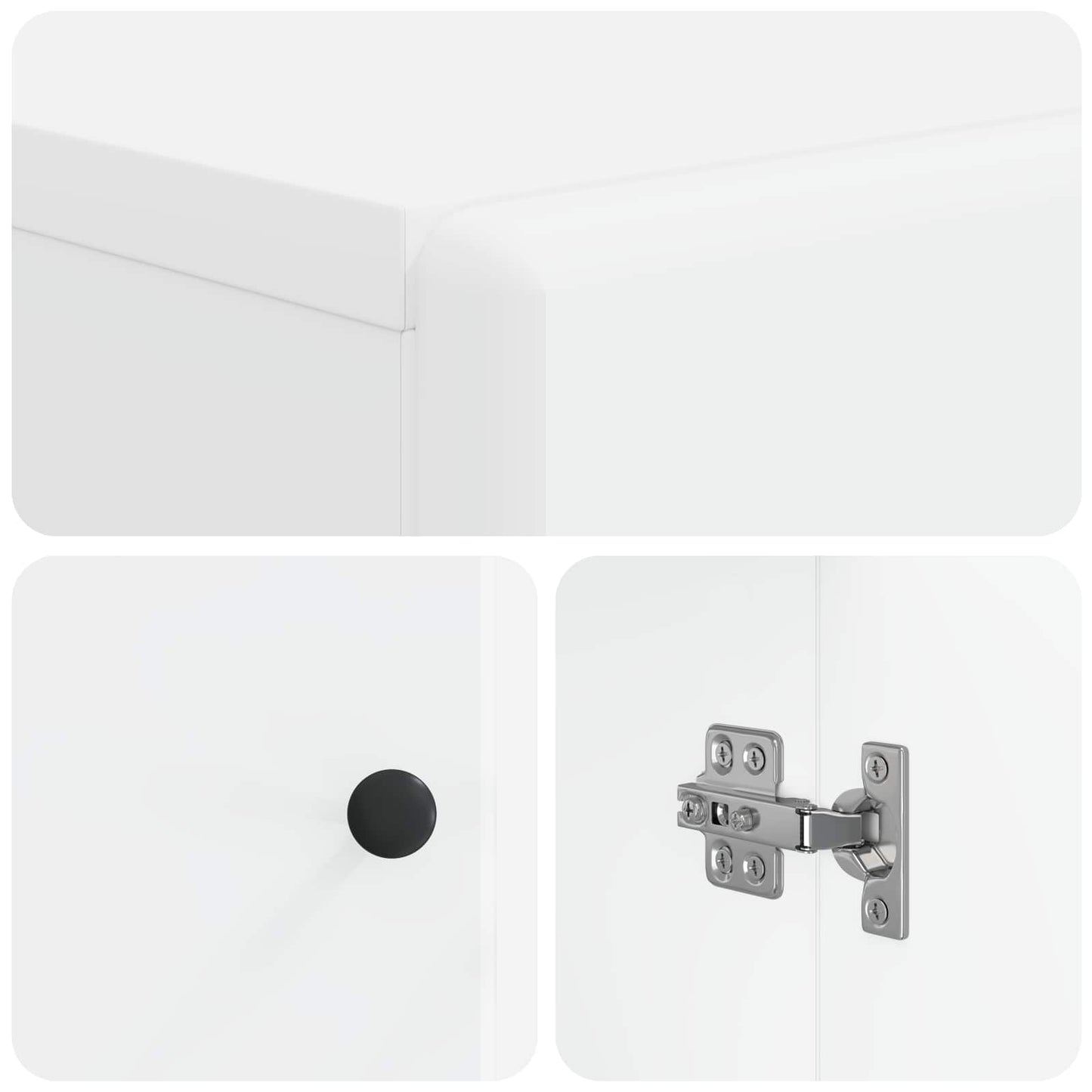 vidaXL Shoe Cabinet BREDA 59.5 x 39.5 x 90 cm Engineered Wood White