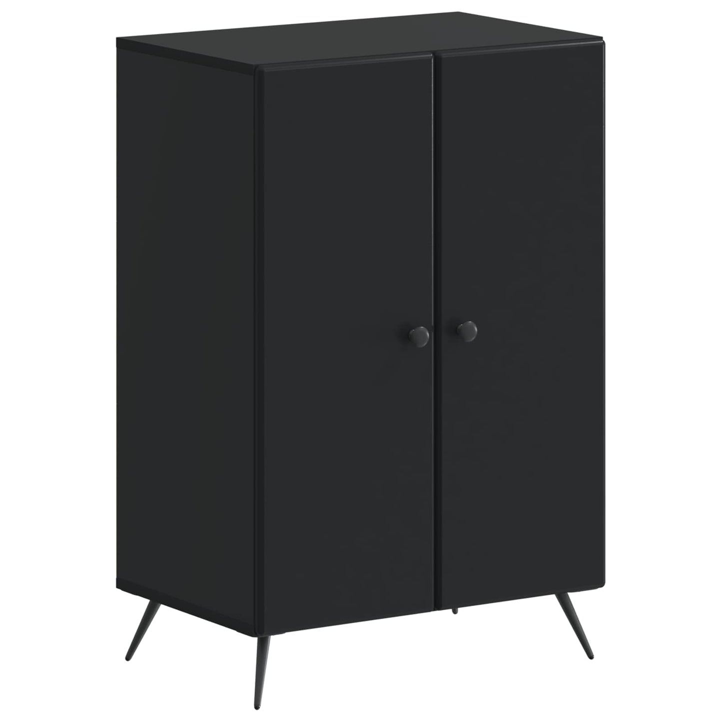vidaXL Shoe Cabinet BREDA 59.5 x 39.5 x 90 cm Engineered Wood Black