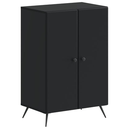 vidaXL Shoe Cabinet BREDA 59.5 x 39.5 x 90 cm Engineered Wood Black
