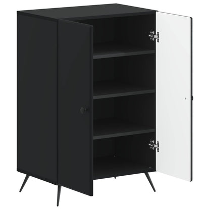 vidaXL Shoe Cabinet BREDA 59.5 x 39.5 x 90 cm Engineered Wood Black