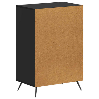 vidaXL Shoe Cabinet BREDA 59.5 x 39.5 x 90 cm Engineered Wood Black