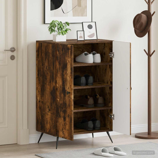 vidaXL Shoe Cabinet BREDA 59.5 x 39.5 x 90 cm Engineered Wood