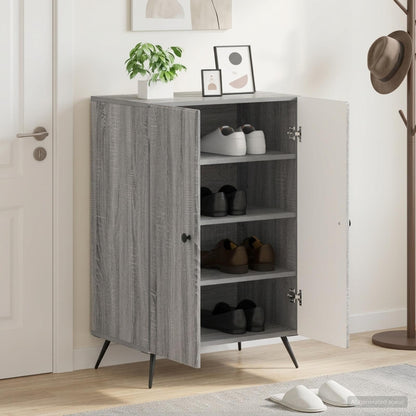 vidaXL Shoe Cabinet BREDA 59.5 x 39.5 x 90 cm Engineered Wood