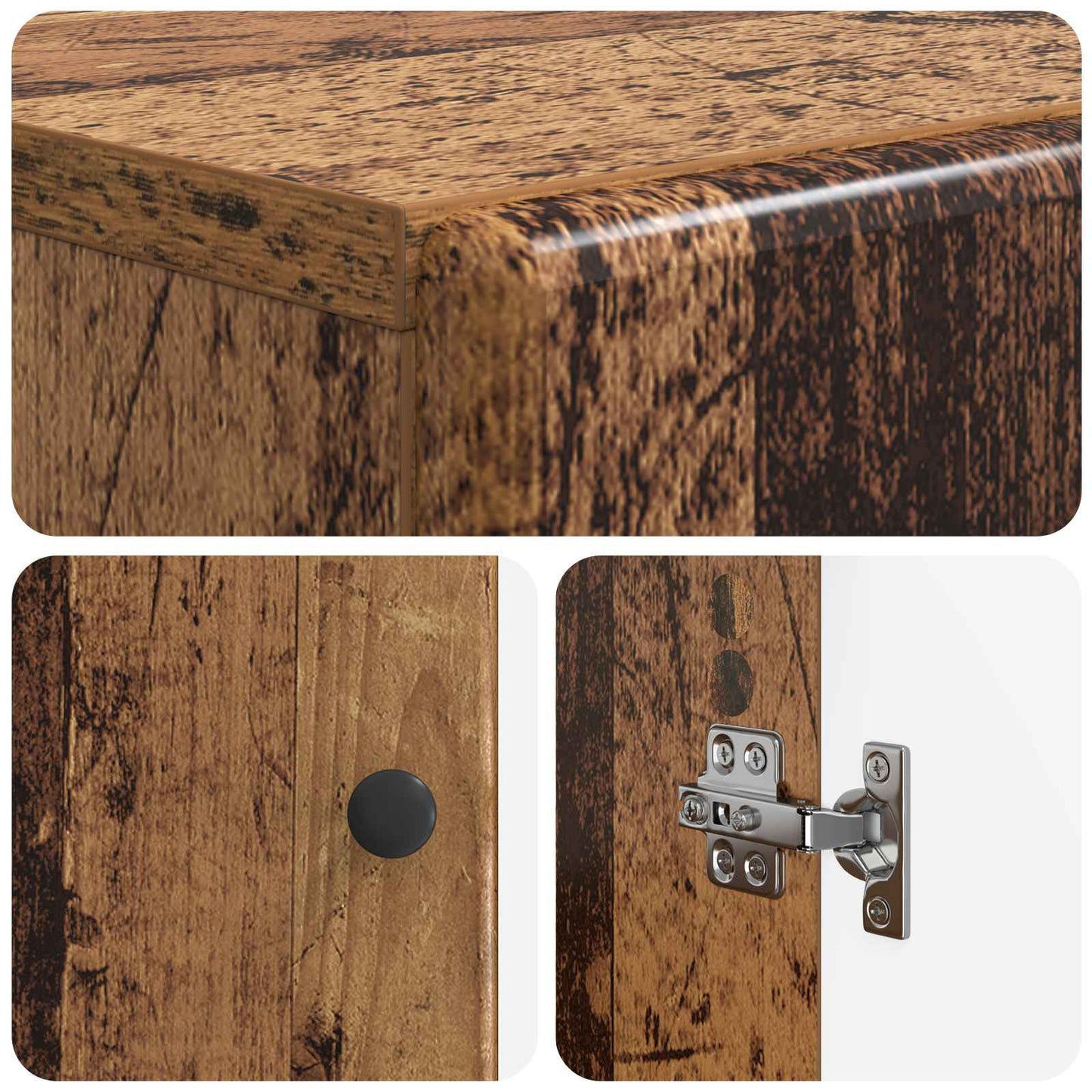 vidaXL Shoe Cabinet BREDA 59.5 x 39.5 x 90 cm Engineered Wood Old Wood