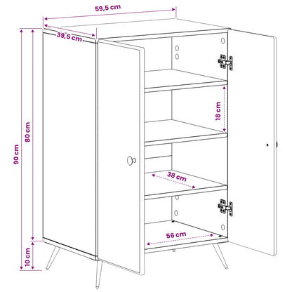 vidaXL Shoe Cabinet BREDA 59.5 x 39.5 x 90 cm Engineered Wood Old Wood
