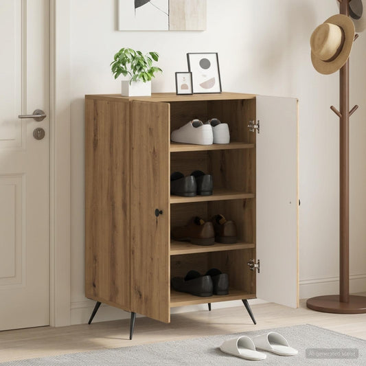 vidaXL Shoe Cabinet BREDA 59.5 x 39.5 x 90 cm Engineered Wood