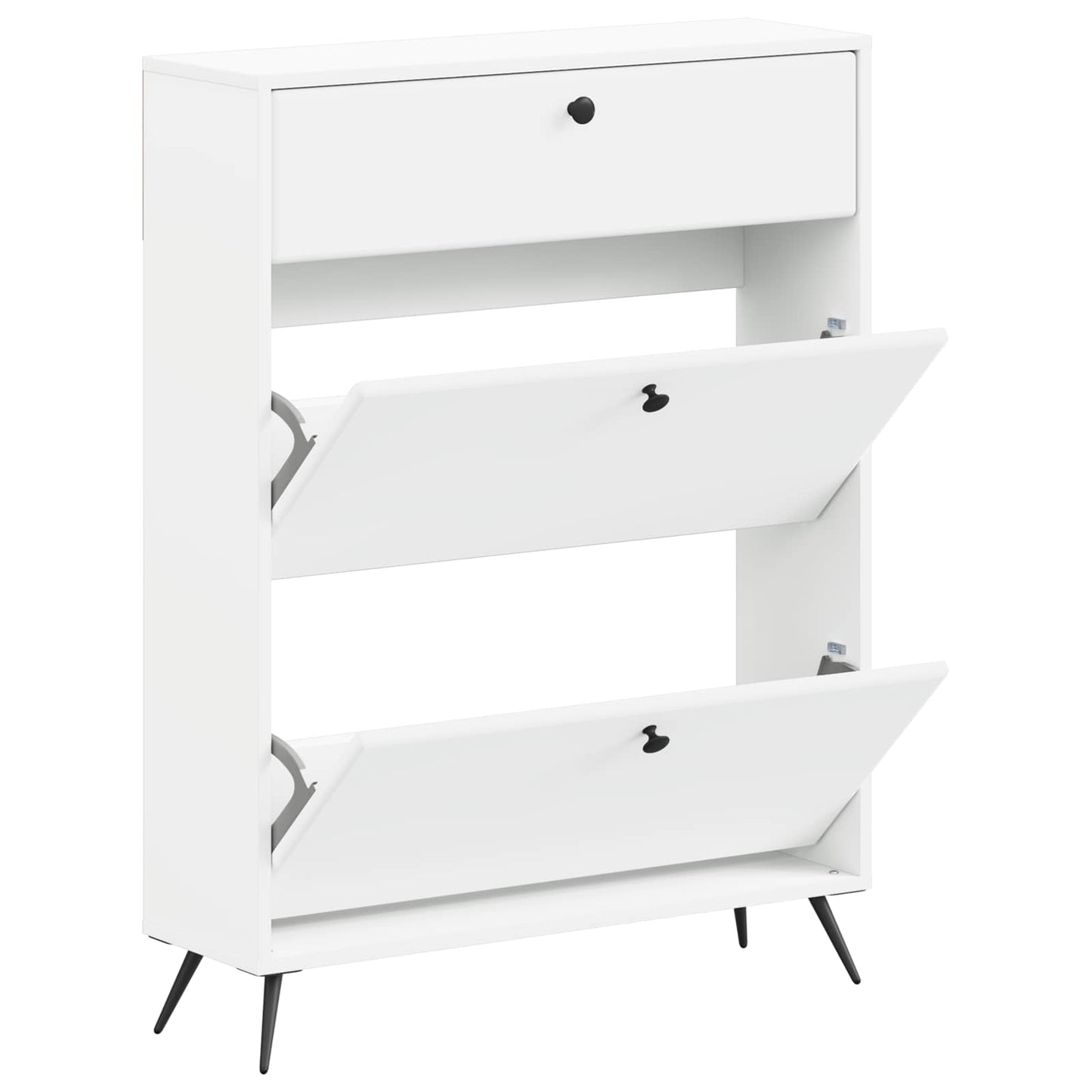 vidaXL Shoe Cabinet BREDA 78 x 24 x 103 cm Engineered Wood White