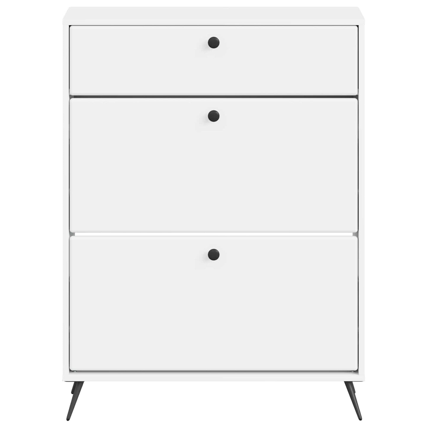 vidaXL Shoe Cabinet BREDA 78 x 24 x 103 cm Engineered Wood White
