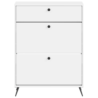 vidaXL Shoe Cabinet BREDA 78 x 24 x 103 cm Engineered Wood White