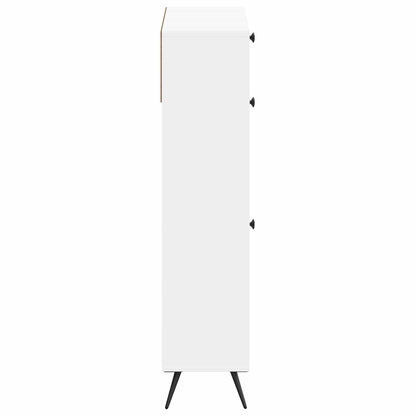 vidaXL Shoe Cabinet BREDA 78 x 24 x 103 cm Engineered Wood White