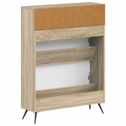 vidaXL Shoe Cabinet BREDA 78 x 24 x 103 cm Engineered Wood Sonoma Oak