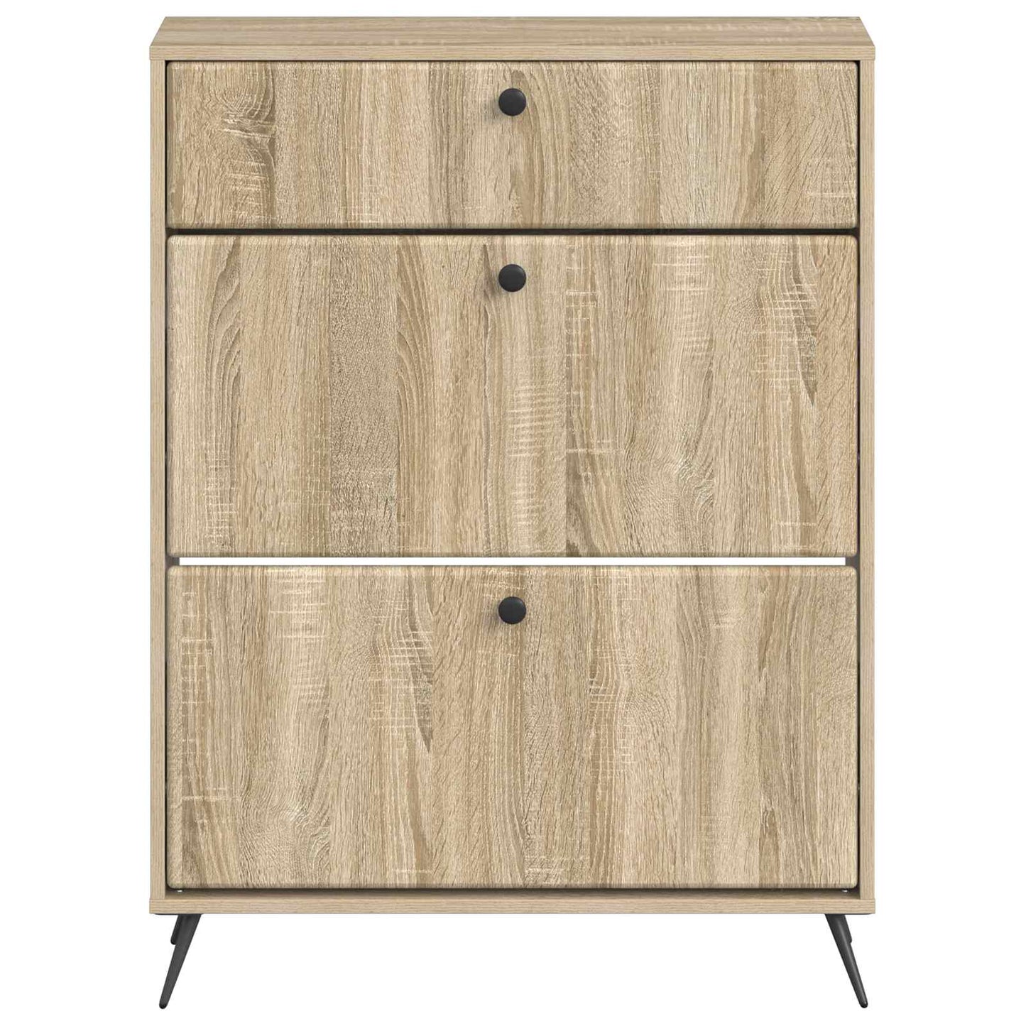 vidaXL Shoe Cabinet BREDA 78 x 24 x 103 cm Engineered Wood Sonoma Oak