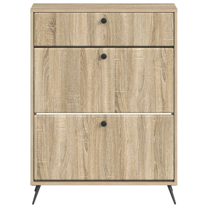 vidaXL Shoe Cabinet BREDA 78 x 24 x 103 cm Engineered Wood Sonoma Oak
