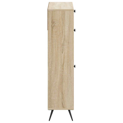 vidaXL Shoe Cabinet BREDA 78 x 24 x 103 cm Engineered Wood Sonoma Oak