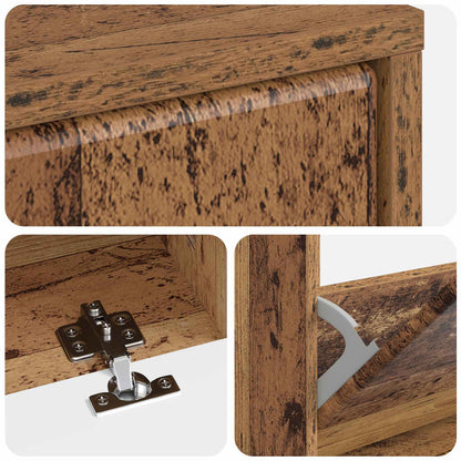 vidaXL Shoe Cabinet BREDA 78 x 24 x 103 cm Engineered Wood Old Wood