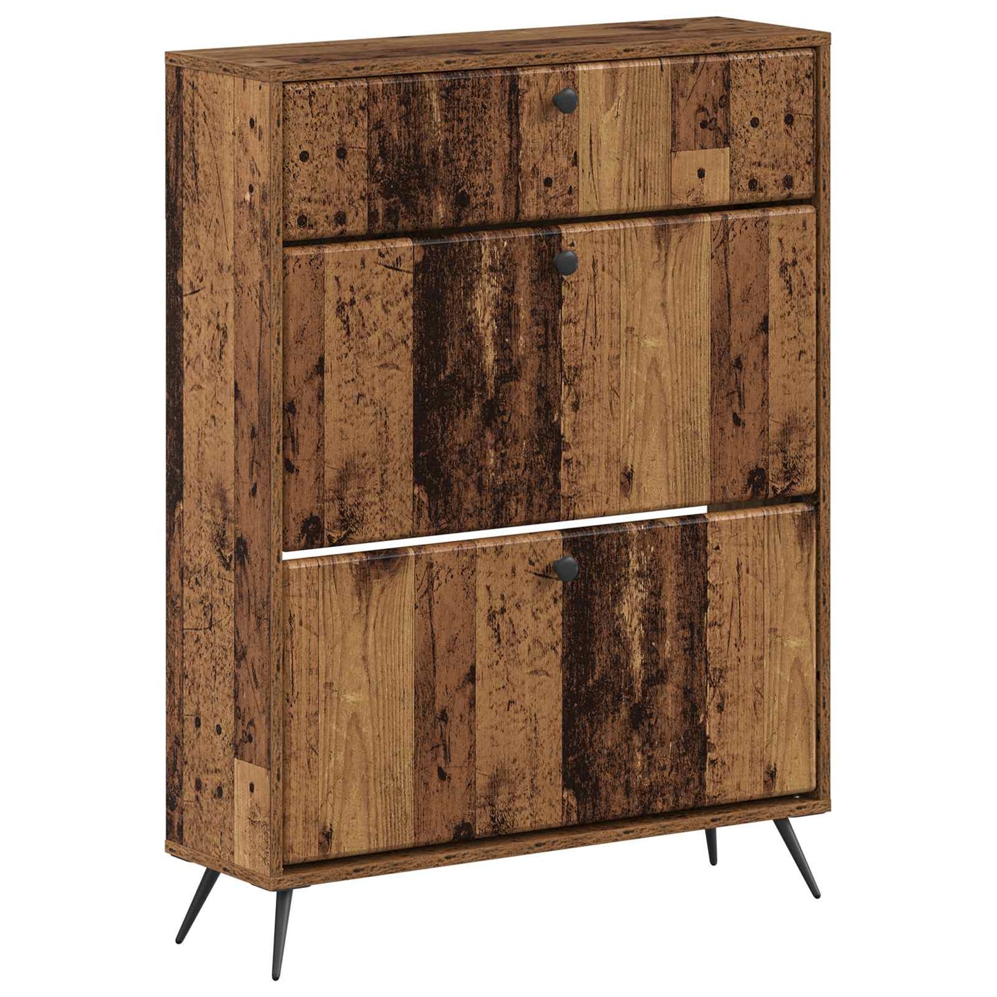 vidaXL Shoe Cabinet BREDA 78 x 24 x 103 cm Engineered Wood Old Wood