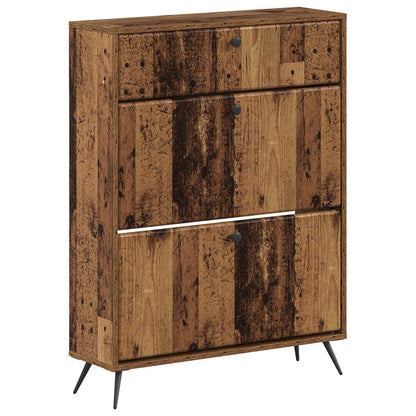 vidaXL Shoe Cabinet BREDA 78 x 24 x 103 cm Engineered Wood Old Wood
