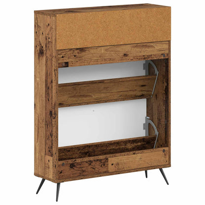 vidaXL Shoe Cabinet BREDA 78 x 24 x 103 cm Engineered Wood Old Wood