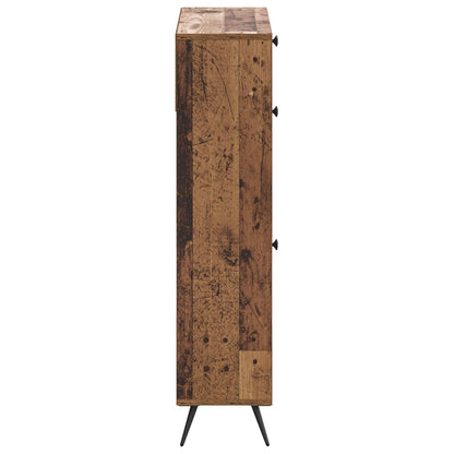 vidaXL Shoe Cabinet BREDA 78 x 24 x 103 cm Engineered Wood Old Wood