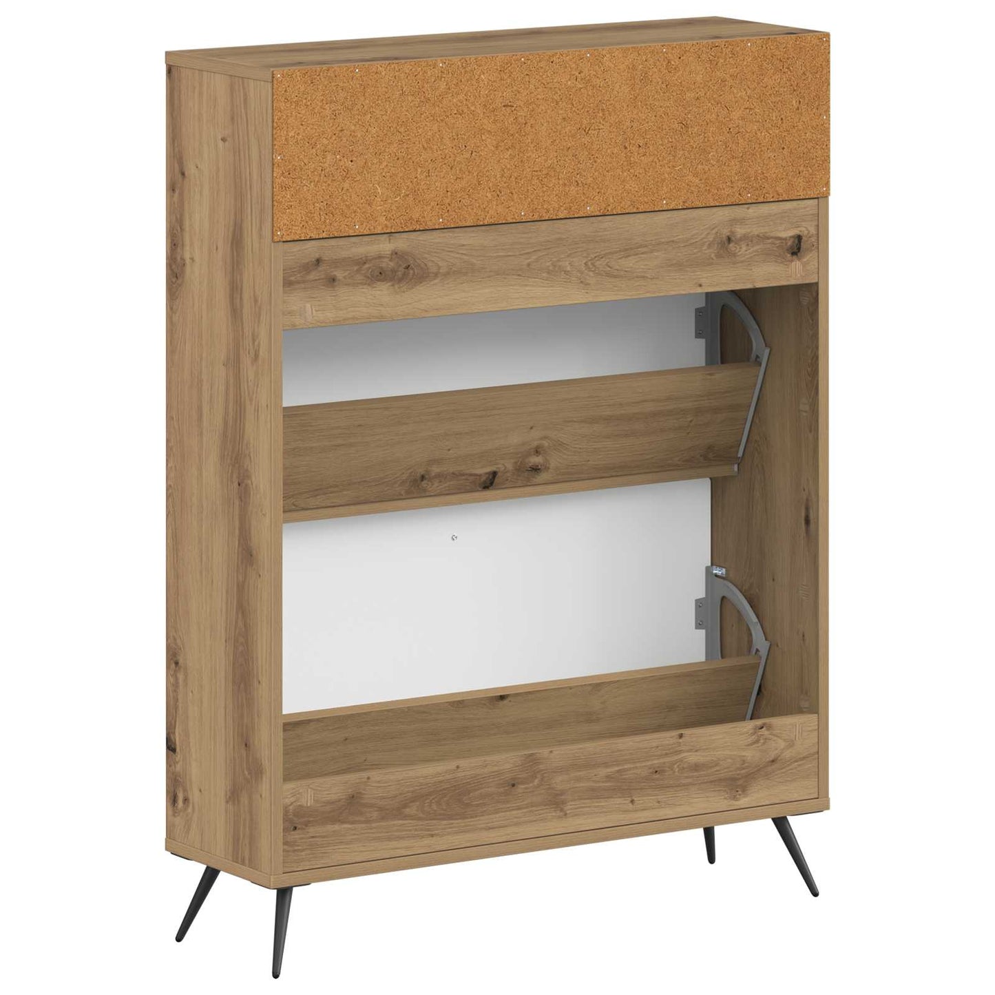 vidaXL Shoe Cabinet BREDA 78 x 24 x 103 cm Engineered Wood Artisan Oak