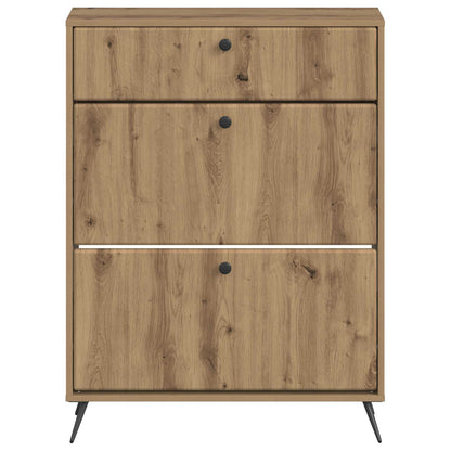 vidaXL Shoe Cabinet BREDA 78 x 24 x 103 cm Engineered Wood Artisan Oak
