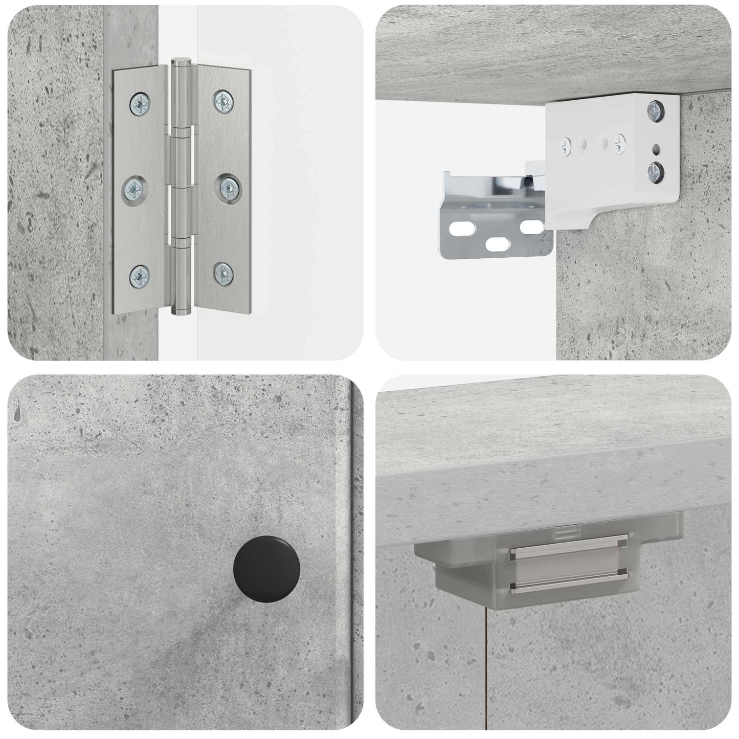 vidaXL Dartboard Cabinet BREDA Concrete Grey 52.5 x 10.5 x 53.5 cm