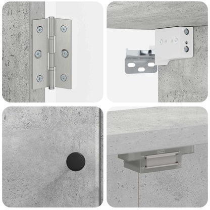 vidaXL Dartboard Cabinet BREDA Concrete Grey 52.5 x 10.5 x 53.5 cm