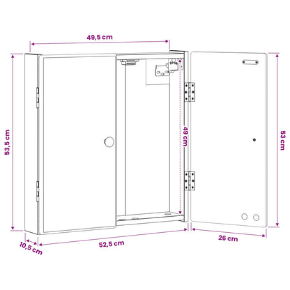 vidaXL Dartboard Cabinet BREDA Smoked Oak 52.5 x 10.5 x 53.5 cm