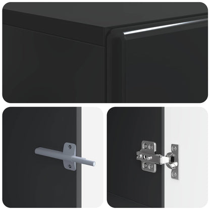 vidaXL TV Cabinet Black Engineered Wood
