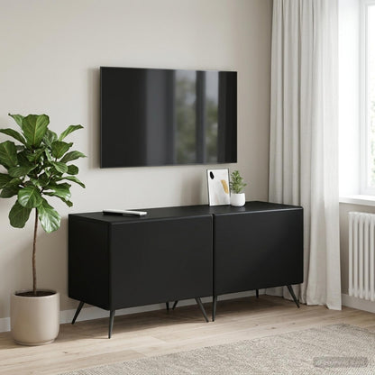 vidaXL TV Cabinet Black Engineered Wood