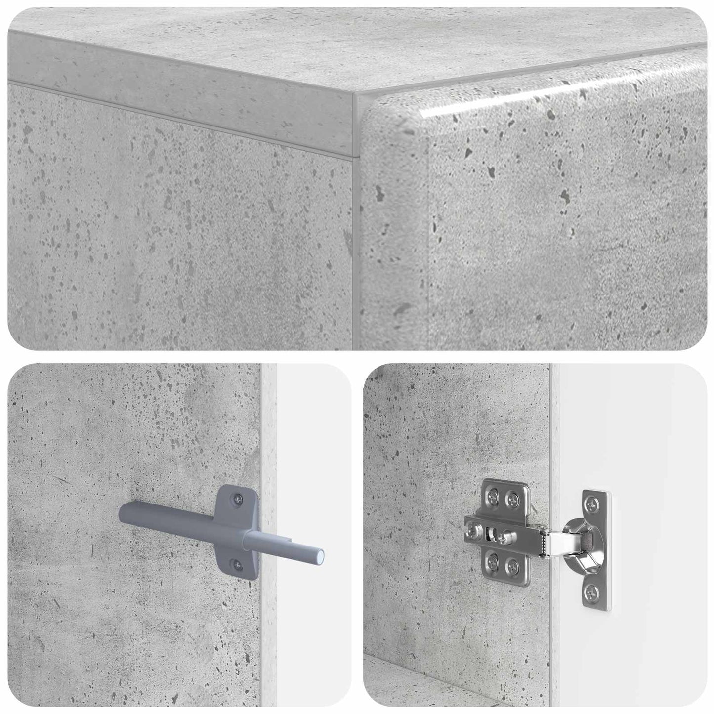 vidaXL TV Cabinet Concrete Grey Engineered Wood